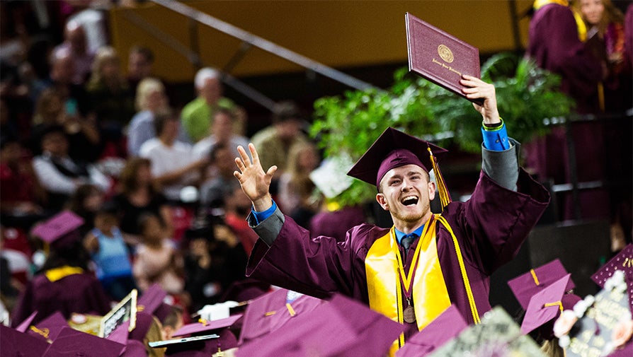 Barrett student at Barrett Commencement